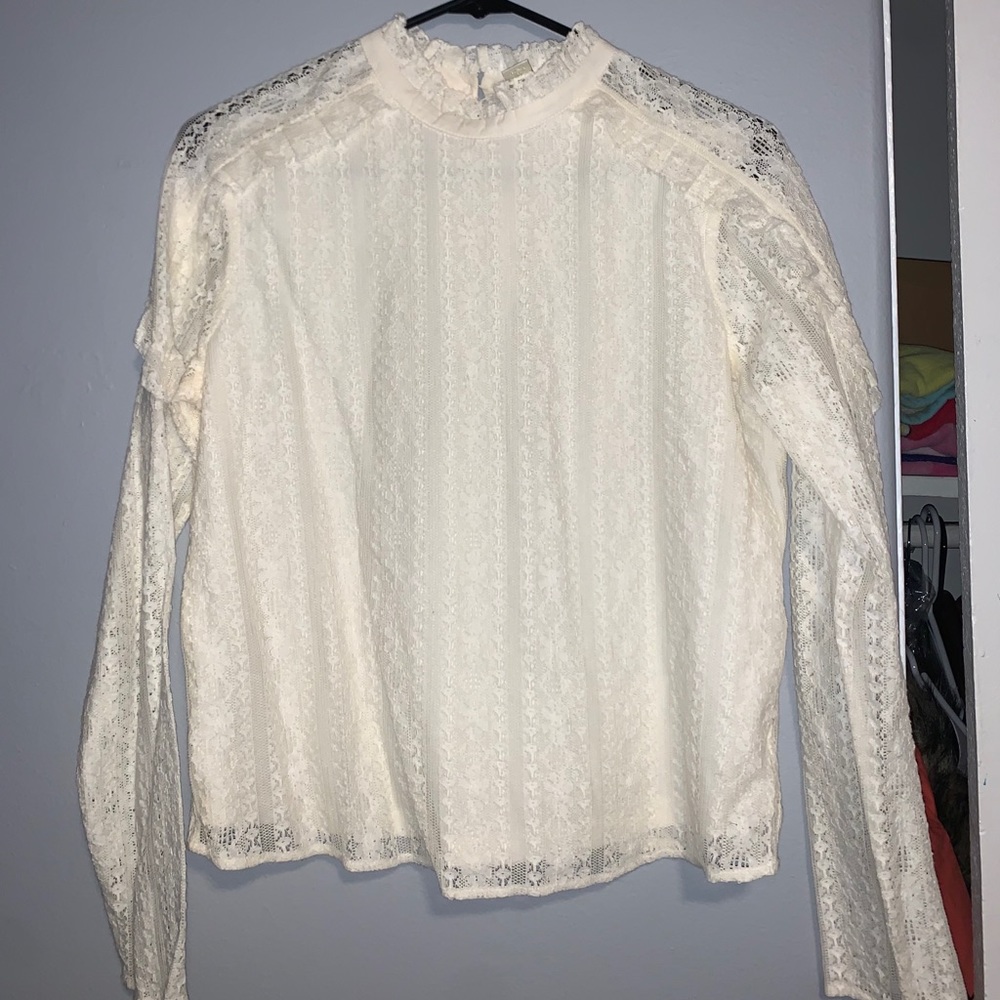 White Forever 21 blouse top